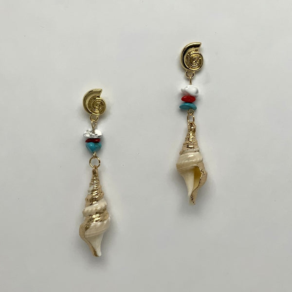 Twist Shell Drop Earrings