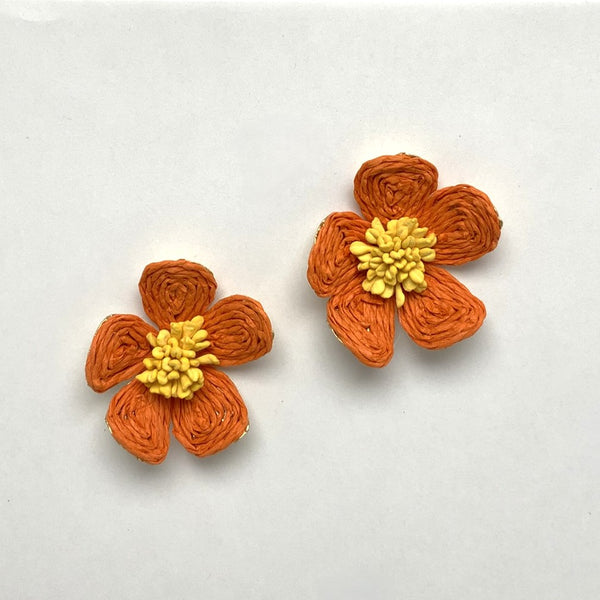 Twine Statement Flower Earrings