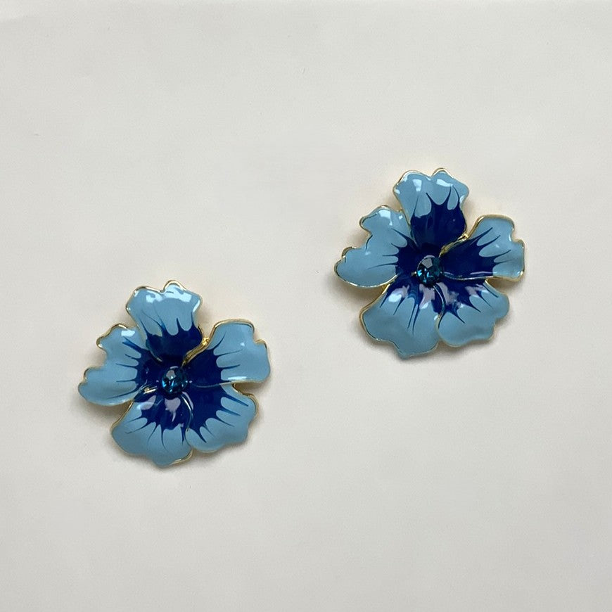 Enamel Flower Earrings