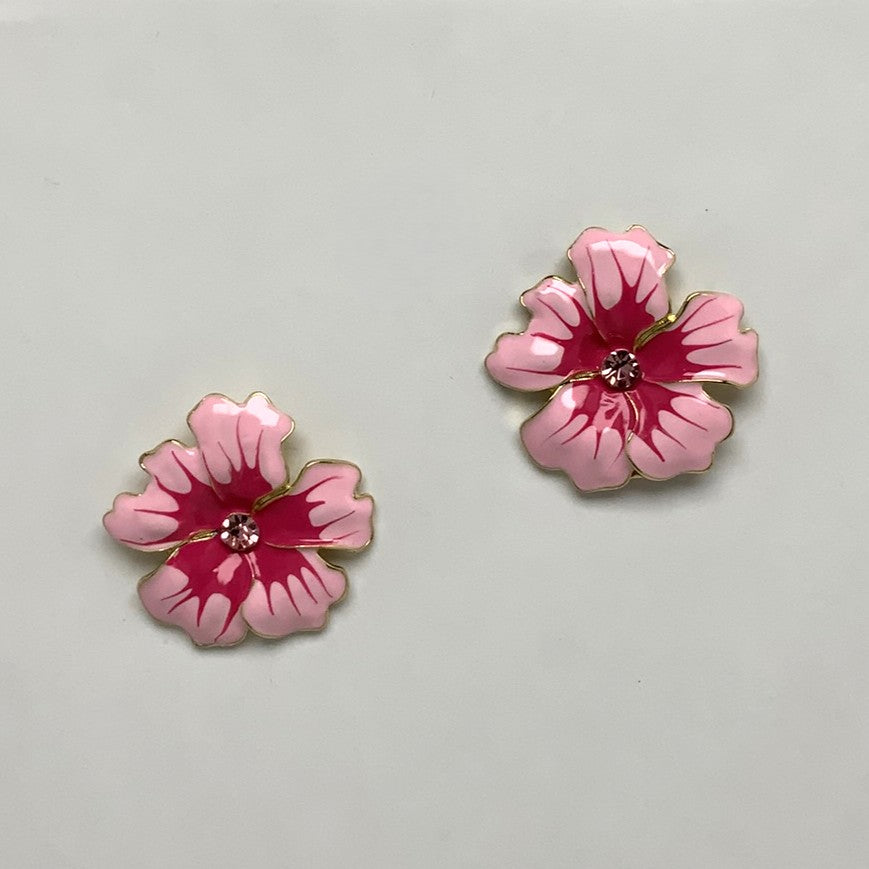 Enamel Flower Earrings