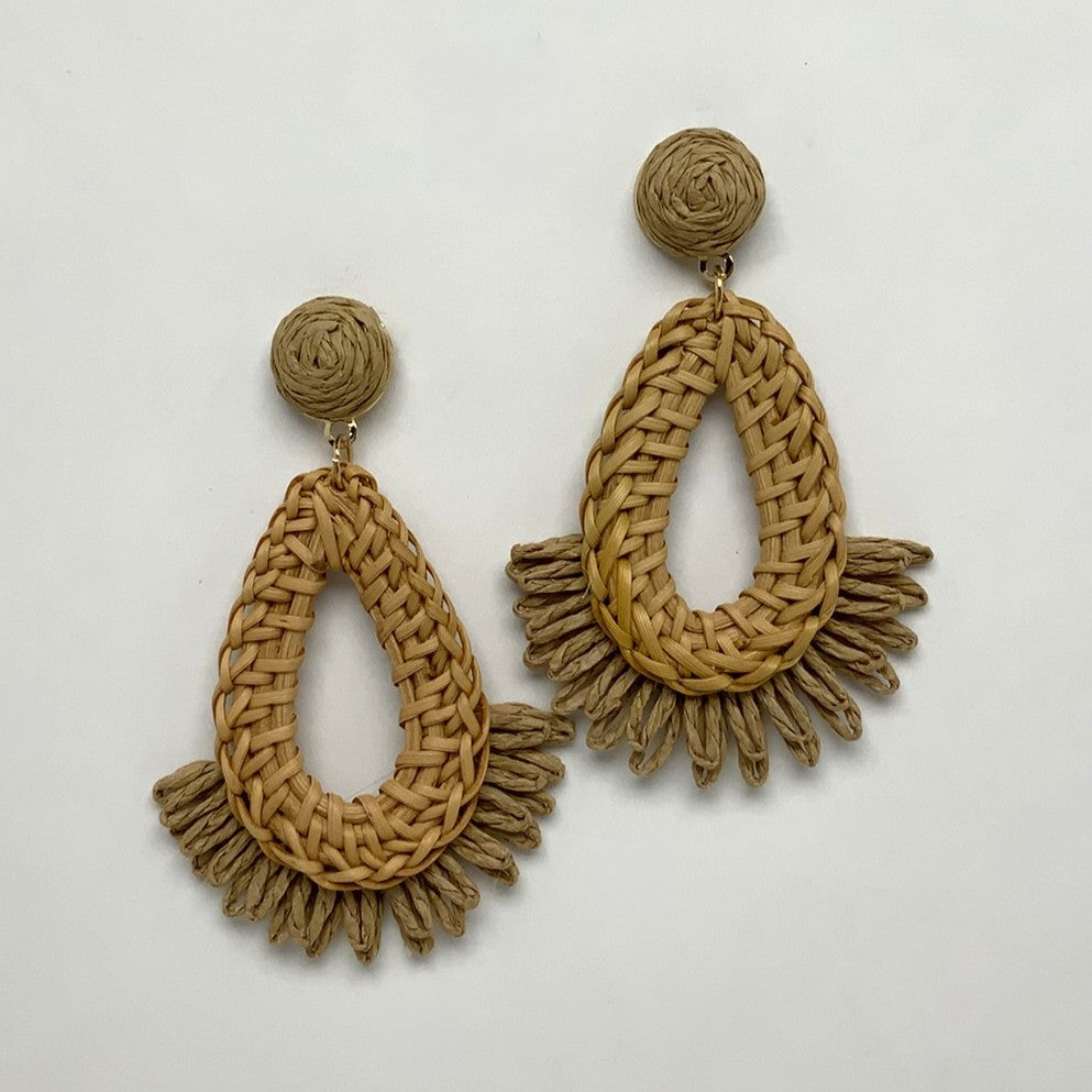 Twine Straw Drop Earrings