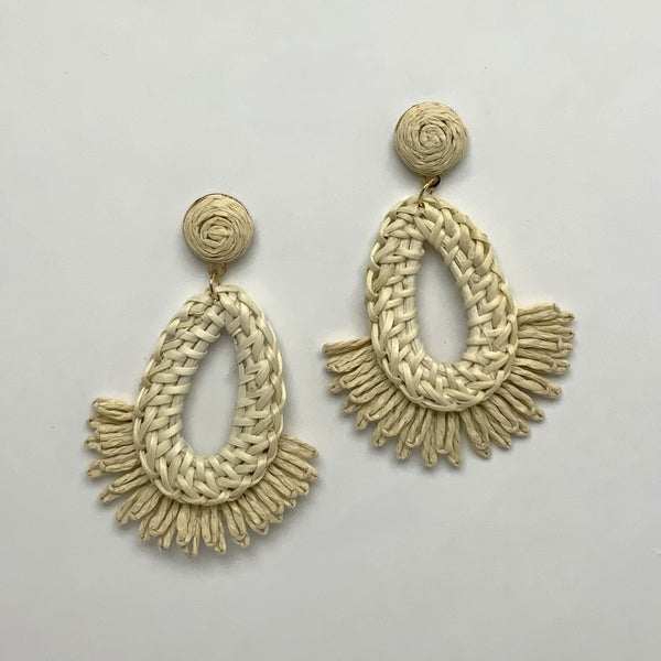 Twine Straw Drop Earrings