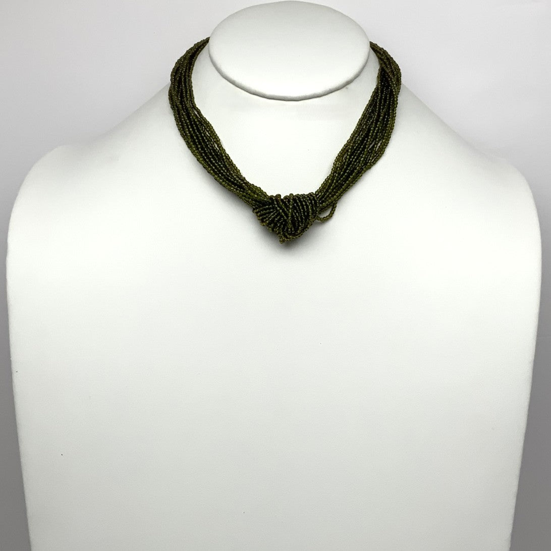 Layered Crystal Knot Necklace