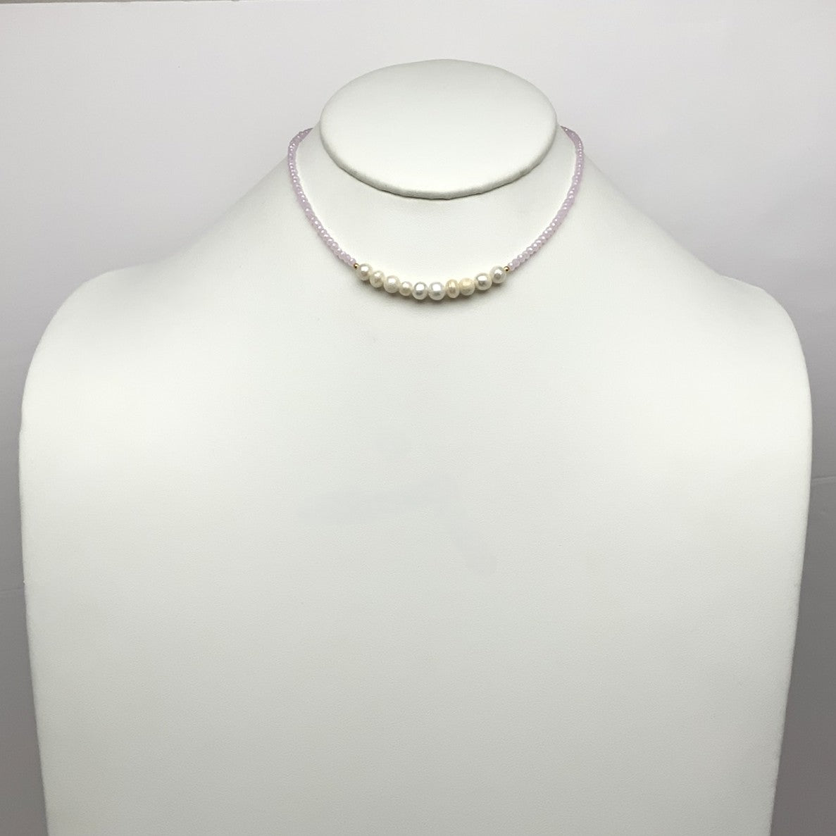 Beaded w/Pearls Choker Necklace