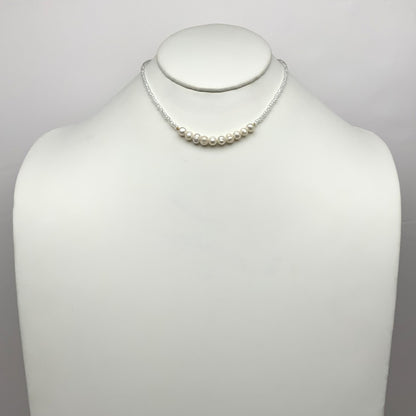 Beaded w/Pearls Choker Necklace