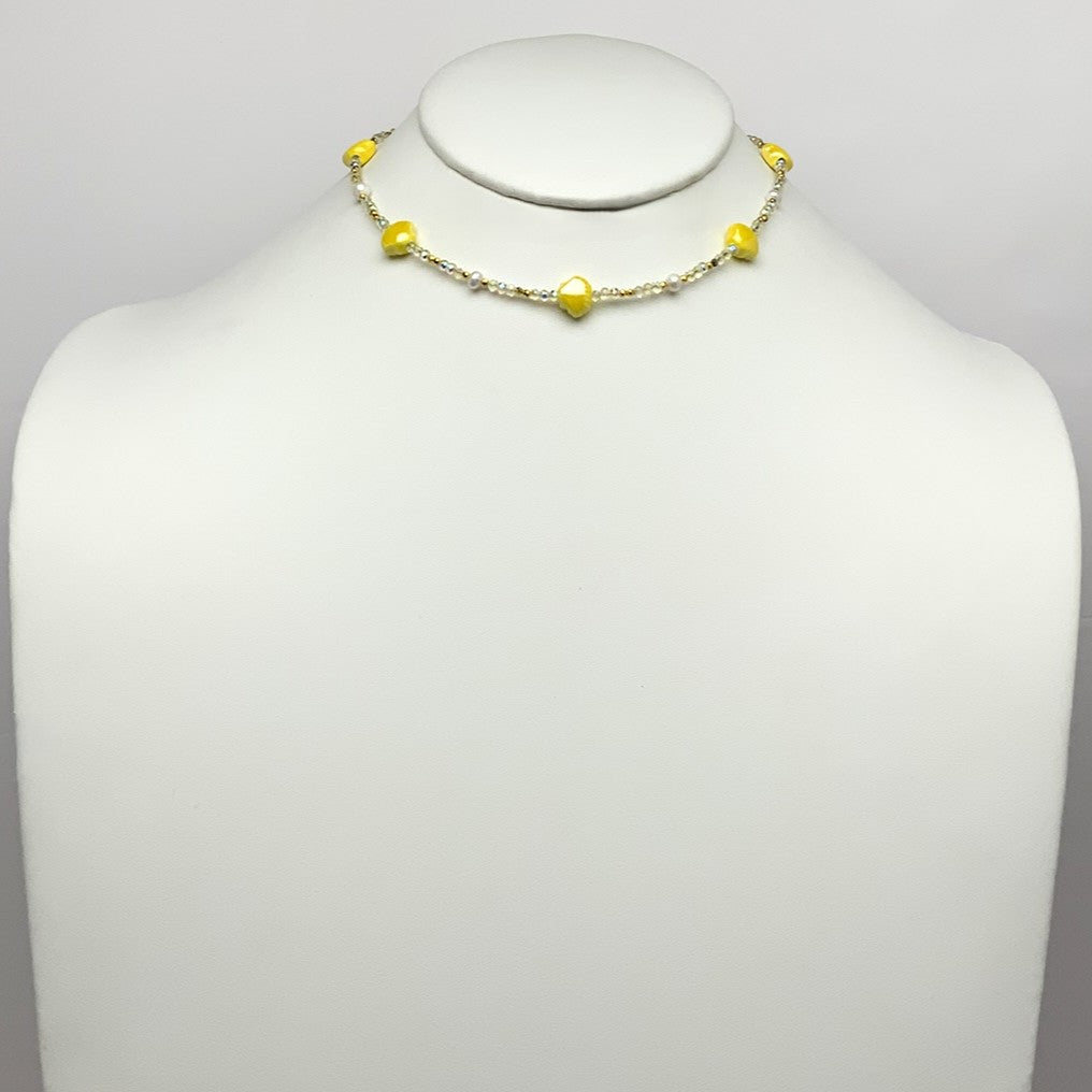 Seashell Crystal Beaded Necklace