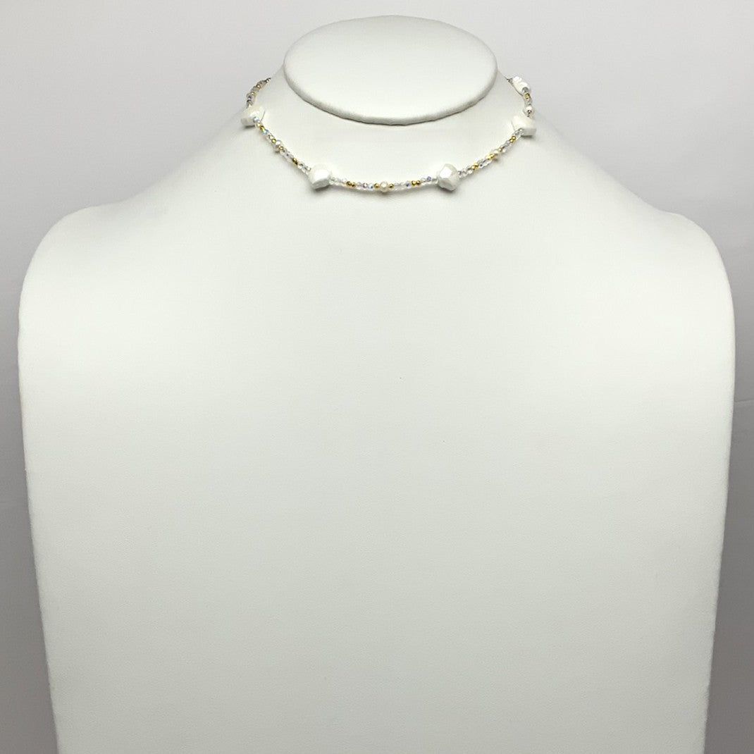 Seashell Crystal Beaded Necklace
