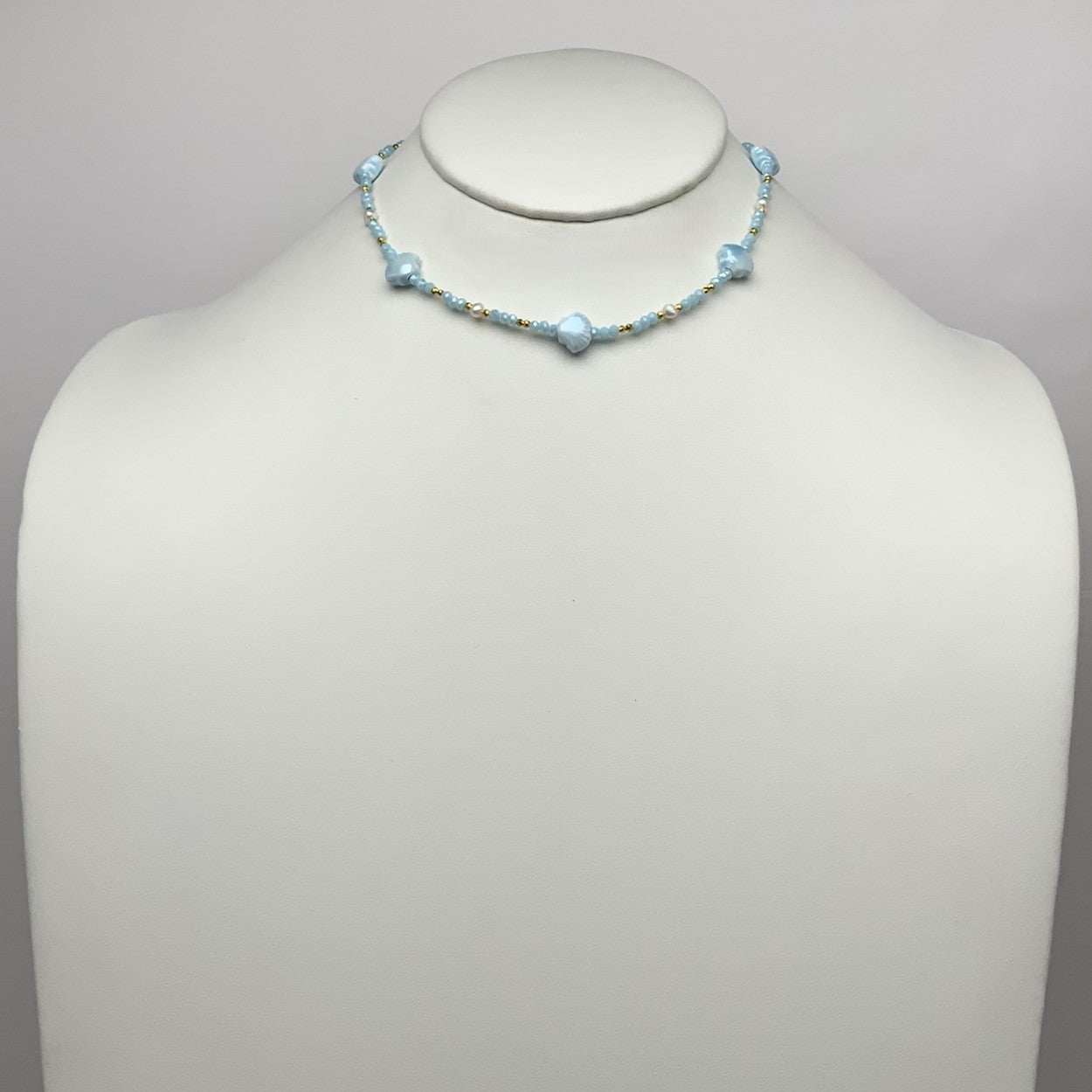 Seashell Crystal Beaded Necklace
