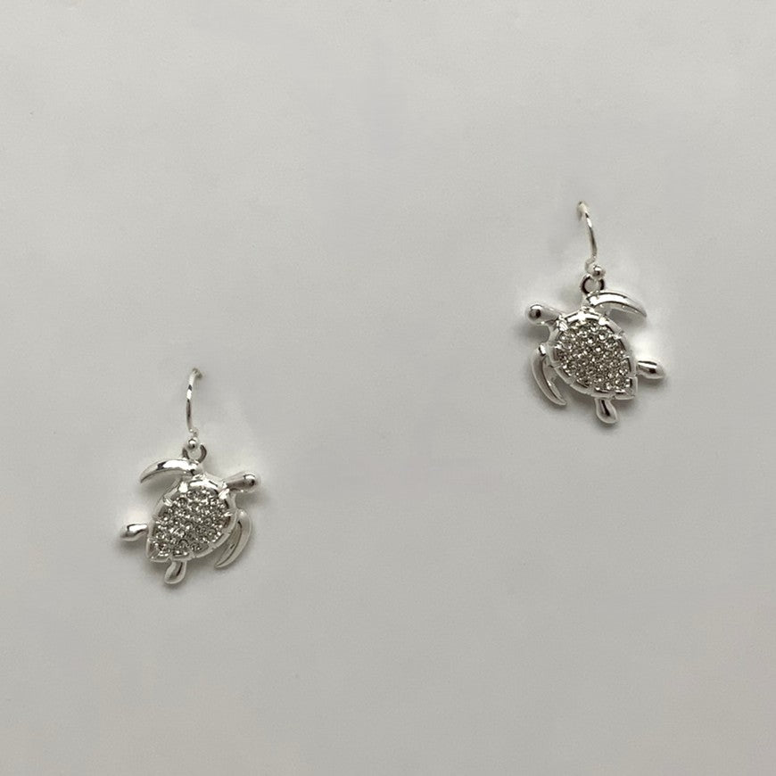 Bling Sea Turtle Earrings