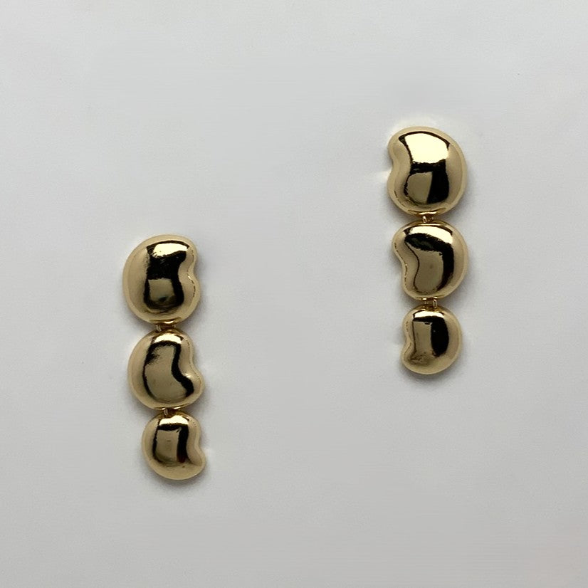 Bean 3 Tiered Drop Earrings