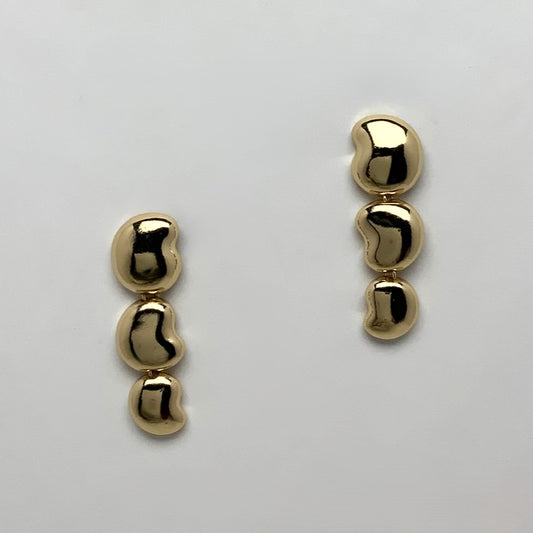 Bean 3 Tiered Drop Earrings