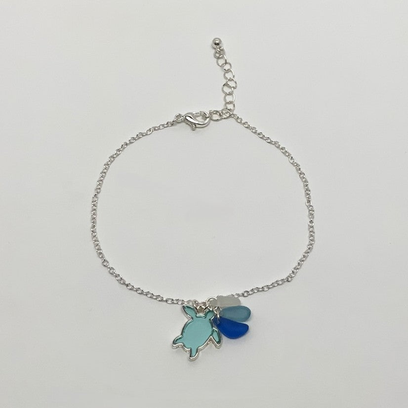 Sea Glass w/Turtle Anklet