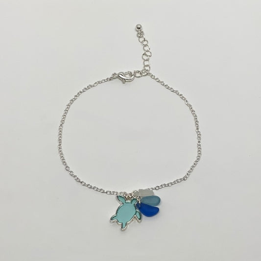 Sea Glass w/Turtle Anklet