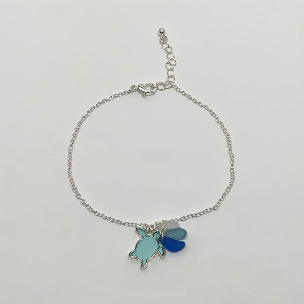 Sea Glass w/Turtle Anklet