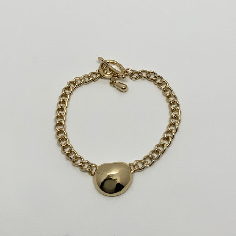 Chunky Curb Chain w/Toggled Clasp Bracelet