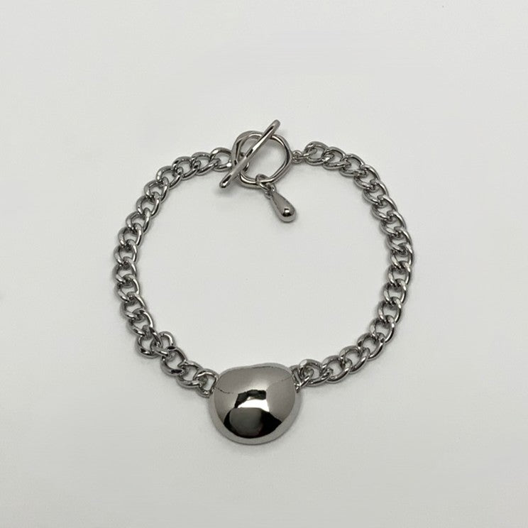 Chunky Curb Chain w/Toggled Clasp Bracelet
