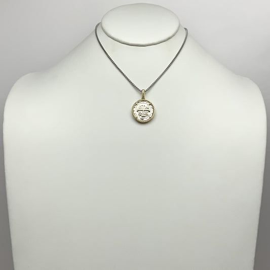 Box Chain Coin Pendant Necklace