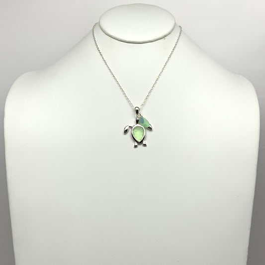 Enamel Turtle Charm Necklace