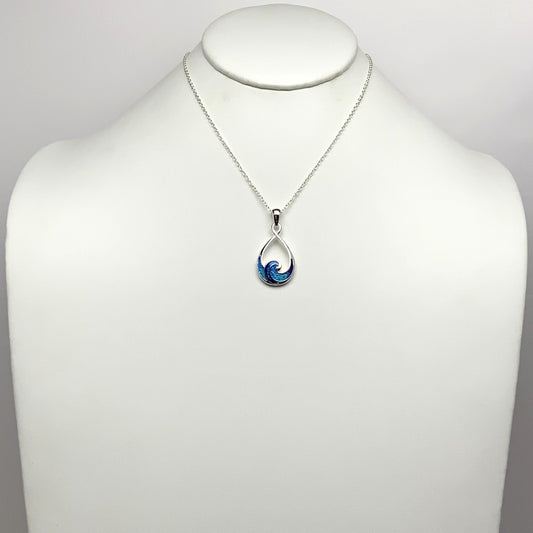 Wave Teardrop Necklace
