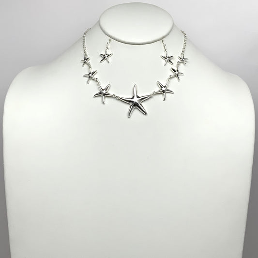 Starfish Bib Style Necklace Set