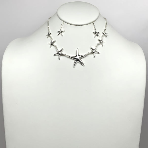 Starfish Bib Style Necklace Set