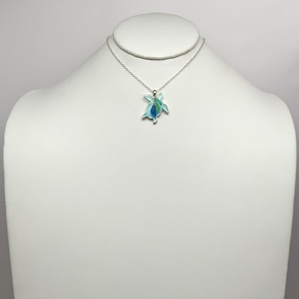 Enamel Turtle Charm Necklace