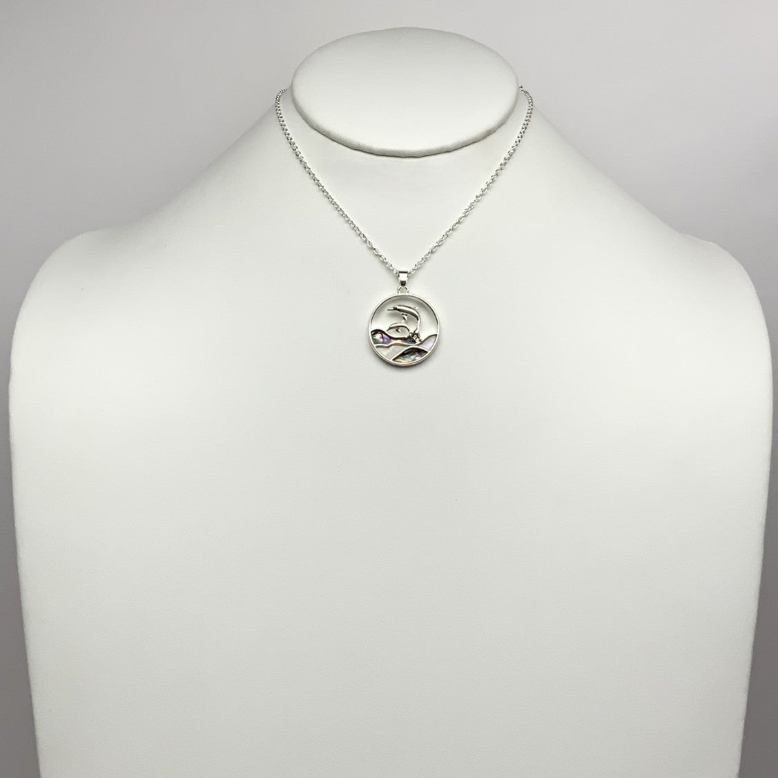 Dolphin Wave Pendant Necklace