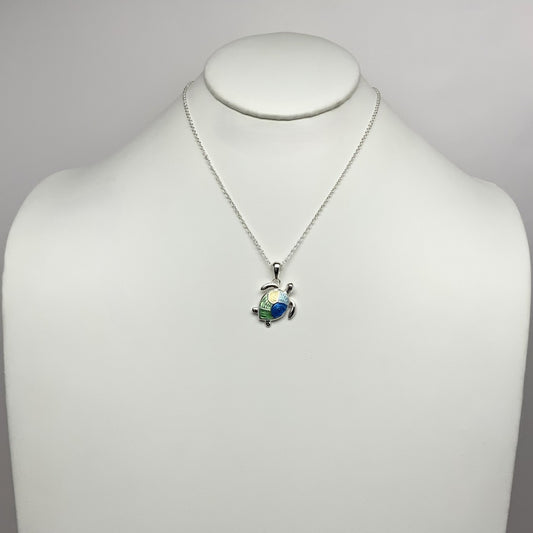 Split Color Turtle Necklace