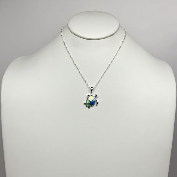 Split Color Turtle Necklace