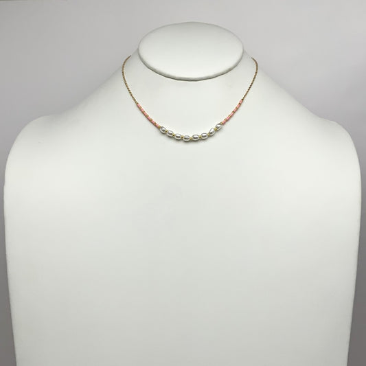 Delicate Pearl Bead Necklace