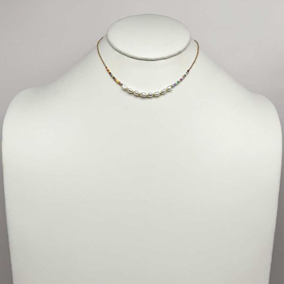 Delicate Pearl Bead Necklace