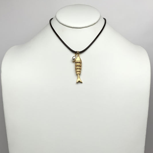 Cord Fish Charm Necklace