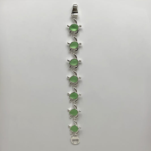 Sea Glass Turtle Magnetic Clasp Bracelet