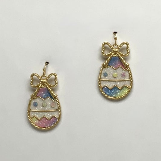 Easter Egg Bow Earrings