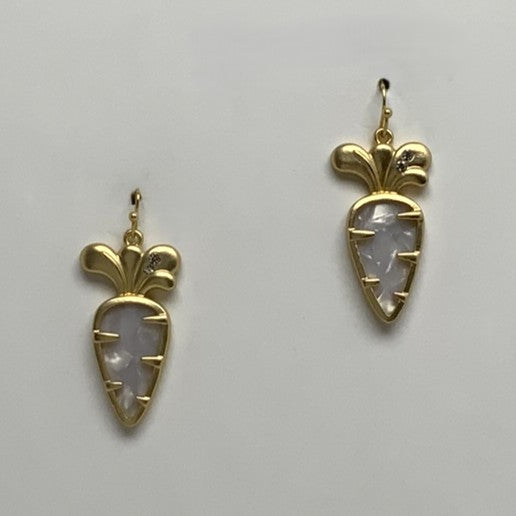 Carrot Lucite Earrings