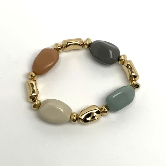Lucite Textured Bead Bracelet