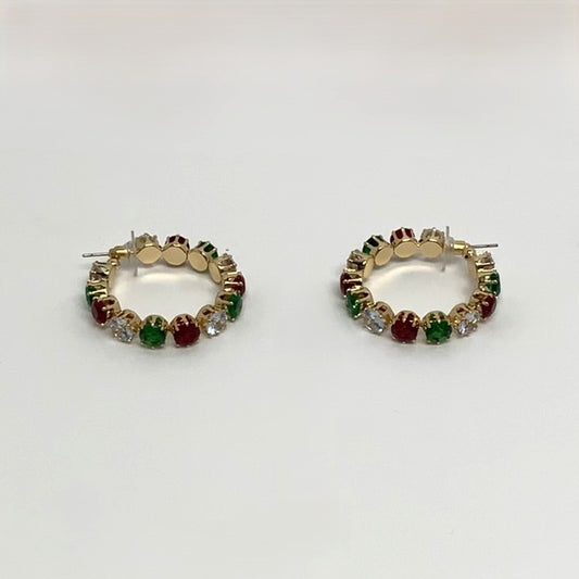 Crystal Hoop Earrings