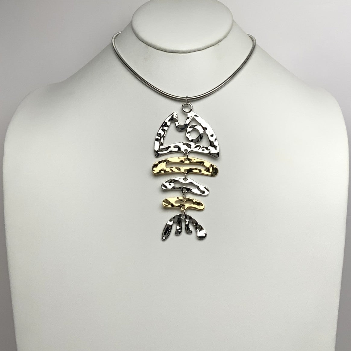 Skeleton Fish Magnetic Necklace