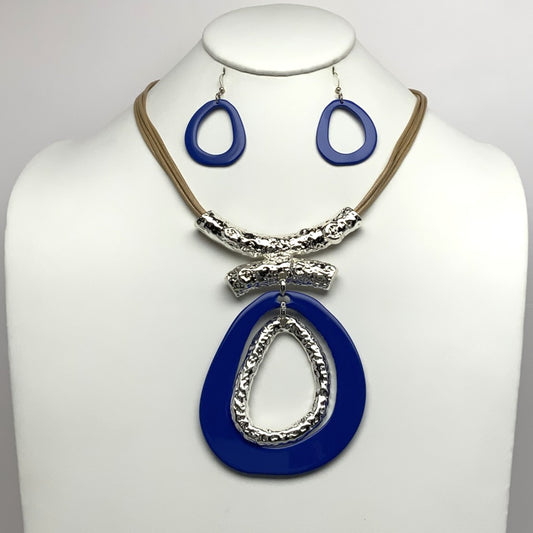 Oval Shape Cord Necklace