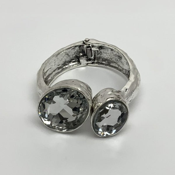 Large Oval Hinged Cuff Bracelet