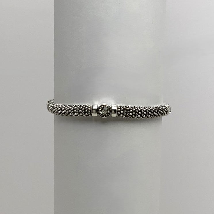 Textured Diamond Charm Bracelet