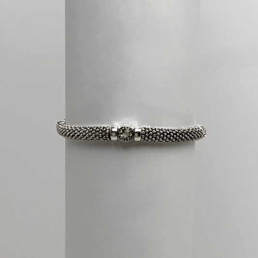 Textured Diamond Charm Bracelet