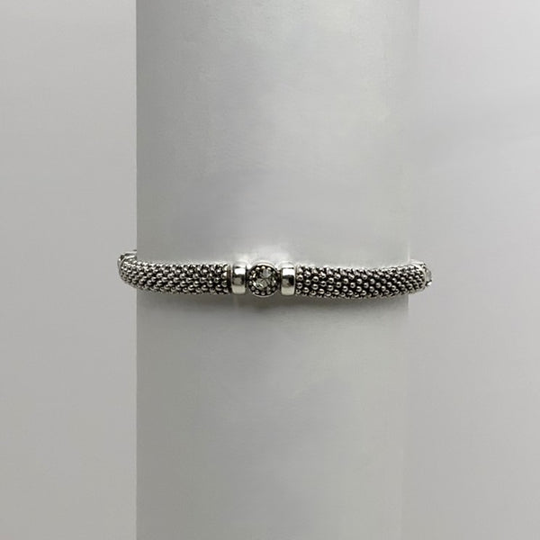 Textured Diamond Charm Bracelet