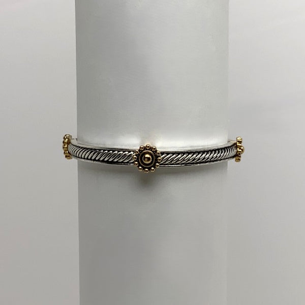 Cable Design w/Gold Accent Bracelet