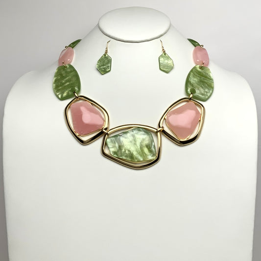 Geometric Stones Necklace