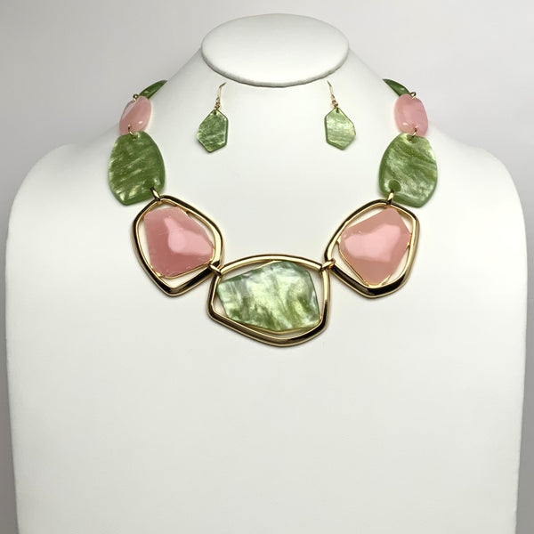 Geometric Stones Necklace