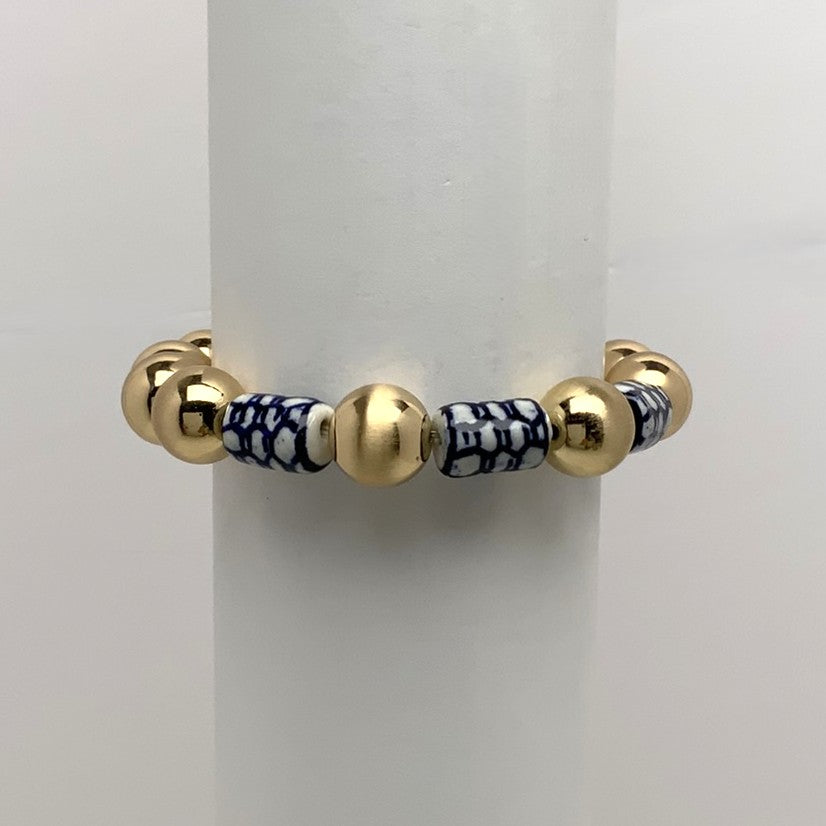 Porcelain Ceramic Bead Stretch Bracelet