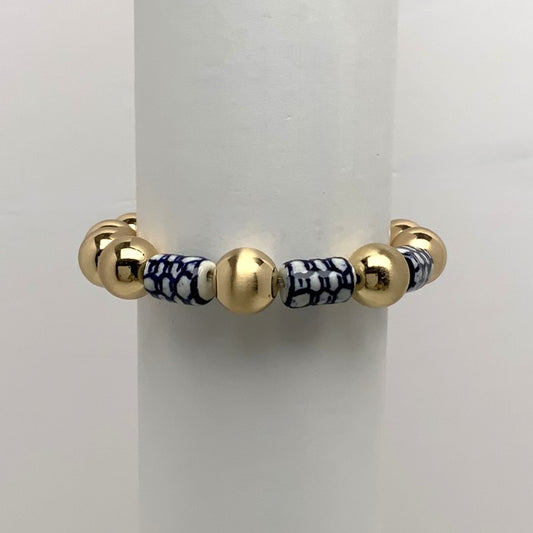 Porcelain Ceramic Bead Stretch Bracelet