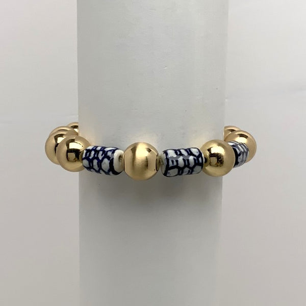 Porcelain Ceramic Bead Stretch Bracelet