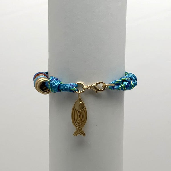 Knotted Rope w/Fish Charm Bracelet